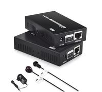 eSynic HDMI Extender over Cat6/Cat7-70m 4K Signal Transmission with Bi-Directional IR, Single Power Input & Metal Housing | Supports 3D/DTS-HD/Dolby Audio | for Home Theatre, Gaming & Office