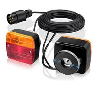 eSynic Magnetic Trailer Light Professional 2pcs 12v Magnetic Tail Light Set Waterproof Trailer Rear Lights Set E-Mark With 7.5 m Cable Working as Indicator Lights Tail Rear Light for Camper Van Truck