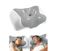 eSynic Memory Foam Pillow with White Sound Bone Conduction Under Pillow Speaker Ergonomic Soft Cooling Memory Foam Neck Support Pillow 11cm/13cm High Washable Pillowcase for Side, Back Sleeper