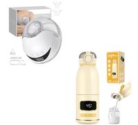 eSynic Portable 450ml Baby Bottle Warmer Fast 3-Minute Heating with Detachable Cup & Electrical Breast Pump 210ML Hands Free Wearable Breast Pump 4 Modes & 12 Levels