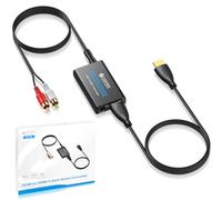 eSynic Portable 4K HDMI Audio Extractor - ABS HDMI to 3.5mm Adapter With 3.5mm to RCA Cable Support for Excellent Viewing Experience