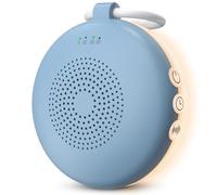 eSynic Portable White Noise Machine Rechargeable Mini Sound Machine for Baby Adults Sleep Travel with Dimmable Night Light| 110g Lightweight| Wireless Phone Connect| 3-Timer| Detachable Hanging Loop