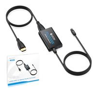 eSynic Professional 192khz ARC eARC Audio Extractor ARC HDMI to Optical Audio Extractor with HDMI & Optical Cable Support 5.0 and 2.0 Audio Format for HDTV to Soundbar(Must Connect TV eARC ARC Port)