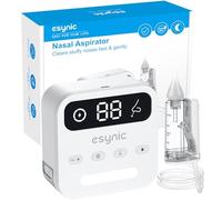 eSynic Professional Baby Nasal Aspirator Electric Nose Aspirator for Baby Rechargeable Toddler Nose Sucker Automatic Adults Nose Suction Supports 9 Suction Level&Led Light for Newborns Kids Elders etc