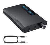 eSynic Professional Portable 3.5mm Headphone Amplifier with Bluetooth 5.1 Receiver, Two-Stage Gain Switch, 16-300 Ohm HiFi Earphone Amp, Aluminum Matte Surface