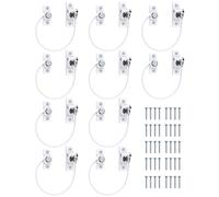 eSynic PVC Window Locks 10 Pack Child Safety Window Locks with 185mm Wire Long Cat Window Restriction with Keys Self Screws for Limiting Opened Distance and Ventilation for Home & Commercial Safety