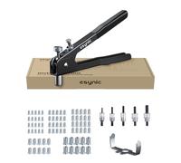 eSynic Rivnut Gun Tool Kit 10 Inch Rivet Nut Gun Set Hand Rivnut Tool Kit Heavy Duty Rivnut Gun Set Nut Rivet Tool with 80Pcs Riveter Nuts Metric M3 M4 M5 M6 M8 Perfect for Work