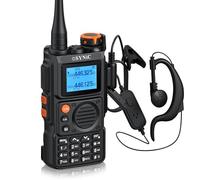 eSynic Two Way Radio 5R PRO Dual Band Walkie Talkie 3-5km Long Range 999 Channels DTMF FM Scrambler Walkie Talkie for Adult with Large Color Screen Display NOAA-USB Type-C Charging