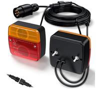 eSynic Upgraded 2Pack Trailer Lights Kit 12V Professional Trailer Rear Light with 7 Pin Plug& 7.5m Cable& Waterproof Connector, as Tail Light/Indicator/License Plate Light/Brake Lamp (E13 Mark)