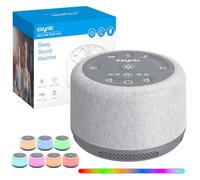 eSynic Upgraded Version White Noise Machine for Baby Adults Rechargeable Sleep Sound Machine Support 30 Sounds/7 Color Night Lights/Recording Function/Backlit Buttons/Bluetooth/for Deep Restful Sleep