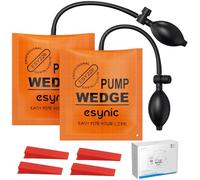 eSynic What Reliable Air Wedge Pump Up Bags Kit! 2 Pack Air Wedge Door Pump Bag Load-Bearing 297lbs/134KG Wedge Inflatable Smooth TPU Air Bags for Lifting Door Windows with 4 Plastic Wedges