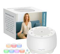 eSynic White Noise Machine for Adults Rechargeable Sleeping Sound Machine with Night Lights