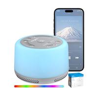 eSynic White Noise Machine for Adults Sleep Rechargeable Baby Sound Noise Machine Support|30 Snoothing Sounds|7 Night Lights|Bluetooth|3-Timed Setting etc for Kids Babies to Deep Sleep