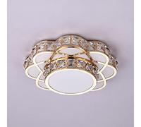 Esyogen Crystal Ceiling Light Modern LED White Crystal Chandelier Kitchen Bedroom Living Room Lamp