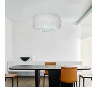 Esyogen Feather Light for Ceiling Pendant Light Shade Feather Crystal lamp Pendant for Living Room, Wedding or Party Decoration