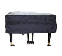 ESYUEL Grand Piano Cover Dust Protective Cover with Quilted Diamond Pattern (200cm/78.75in, Black)