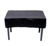 ESYUEL Piano Stool Single Chair Bench Cover with Quilted Diamond Pattern 22X14.2in for Piano Cover Bordered Dust Protective Cover (Single22inX14.2in, Black)