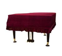 ESYUEL Pleuche Grand Piano Cover Bordered Dust Protective Cover Cloth 70.87x 59 x 18.9in