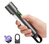 ET Rechargeable Torch LED Super Bright 1000000LM, Magnetic Lightweight Waterproof Flashlight with 18 Modes&COB, Zoomable &Tail Hook for Camping, Hiking, Emergency, Dog Walking（Silver Gray）