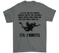 ETA 3 Mins Parachute Regiment para 1 2 3 4 Mens T-Shirt 100% Cotton Charcoal 2XL