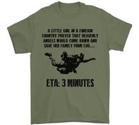 ETA 3 Mins Parachute Regiment para 1 2 3 4 Mens T-Shirt 100% Cotton Military Green L