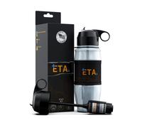 ETA Alkaline Water Filter Bottle for Travel, Camping, Hiking, Backpacking, Emergency, Survival | Removes up to 99.99% of Harmful contaminants, 9.5pH, Protects the Nutrient & Mineral Value, Made in USA