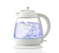 ETA Crystal Glass Kettle - 1.7 L, 2200 W, Automatic Shut-Off, White