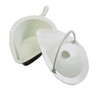 ETAC Clean Wheeled Shower Commode Chair, Commode Pan and Lid, Green, Bathroom Chair for Mobility and Convenience, Hygienic Bathroom Aid for Elderly, Handicapped, and Disabled Users