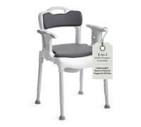 Etac Swift Commode, Commode Toilet Chair, Bedroom Commode, Adjustable Leg Height, Lightweight and Easily Moved, 46 x 41 cm Seat