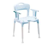 ETAC Swift Shower Chair, Grey, Polypropylene & Aluminium, 130kg Max Weight, 42-57cm Height