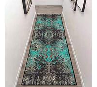 Etaclover Geometric Trellis Runner Rug,Rubber Backed Non Slip,Washable,Soft Touch Runner Rug For Living Room/Kitchen/Hallway/Bedroom/Corridor