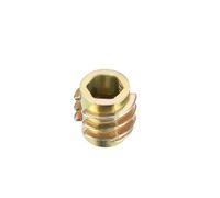 Etaclover Zkenyao-Rivet Nut M4x8 M5x10 M6x13 Hex-Flush Threaded Insert Bronze Tone Zinc Alloy Furniture Nuts Wood Insert Nut, 50pcs, Durable Quality (Color : M4x8)
