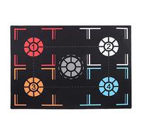 ETAINGYEUN Basketball Footstep Training Mat Silent Non Slip Dribble Control Sports Auxiliary Prop for Adults Rubber Black 76x106.7x0.2cm