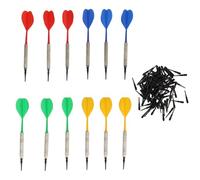 ETAINGYEUN BEGINNER PLASTIC TIP DARTS SET SAFE DARTBOARD FOR INDOOR COLORFUL TEAM GAMES
