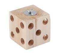 ETAINGYEUN Bird Block Chew Toys Sturdy Safe Material Parrot Wood Suitable For Love Birds Cockatiels Budgies Parakeets (9cm)