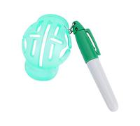 ETAINGYEUN Golf Ball Liner Marker Drawing Template Alignment Tool with Pen Accessories for Golf Training Green Blue Red Black Blue Black Pen (Green)