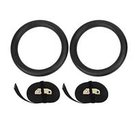 ETAINGYEUN GYMNASTIC HANGING RINGS STRENGTH TRAINING INDOOR FITNESS SUPPLY BLACK for GYM WORKOUT
