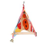 ETAINGYEUN Parrot Swing Bird Nest Sturdy Open Bird Nest For Birds, Multicolor, 5.9 Inch, Wood, Small Size (Small 9x9x11cm/ 3.54x3.54x4.33in)