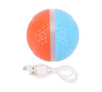 ETAINGYEUN Smart Interactive LED Lights Water Prevent Rechargeable Dog Ball Toy Automatic Rolling Ball Toys Medium Large Dogs Tile Wooden Floor Indoor Outdoor Playtime (Light Blue and Orange)