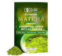 ETANATURE Ceremonial Grade Matcha Powder - Matcha Green Tea Powder for Brain & Sleep Quality - JAS Certified Matcha Powder Ceremonial Grade from Japan Kagoshima Farms 30 Servings - Matcha Powder 60g