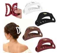 ETANEAR 4Pcs Cloud Claw Clips for Women, 4.1" Non-Slip Strong Hold Hair Claws, Unbreakable TPEE-Silicone Blend, Large Bendable Cozy Hair Clip for Thin/Thick/Curly Hair, All-Day Comfort Matte Jaw Clip