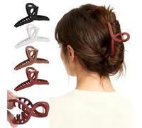 ETANEAR 4Pcs Cloud Claw Clips for Women, 4.7 Inch Non-Slip Strong Hold Hair Claws, Unbreakable & Durable TPEE-Silicone Blend, Large Bendable Cozy Hair Clip for Thin/Thick/Curly Hair, All-Day Comfort