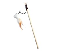 ETANULPEX 1PC Teaser Feather Toys Kitten Funny Colorful Rod Cat Wand Toys Wood Pet Cat Toys Interactive Stick Pet Cat Supplies /20
