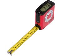 eTape16 Digital Electronic Tape Measure - For Accurate Measuring - Time-Saving Construction Tool - Red Polycarbonate Plastic- 3 Memory Functions - 16 Feet
