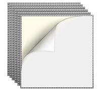 Etarnfly 6 Plate Set Building Plate Compatible with Most Brands, Peel and Stick Base Plate for Table Top, Wall, Grey Base Plate