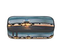 ETASUIOL Airplane in The Evening Light Print Special Pencil Case,Large Capacity,Can Hold Pens,Pencils and Small Accessories