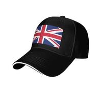 ETASUIOL British Flag Print Stylish and Durability Golf Hat,for Everyday,Outdoor Activities,All Seasons Black