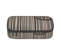 ETASUIOL Brown Stripe Print Special Pencil Case,Large Capacity,Can Hold Pens,Pencils and Small Accessories