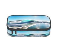 ETASUIOL Clear Sky Wave Beach Print Special Pencil Case,Large Capacity,Can Hold Pens,Pencils and Small Accessories
