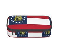 ETASUIOL Georgia Flag Print Special Pencil Case,Large Capacity,Can Hold Pens,Pencils and Small Accessories